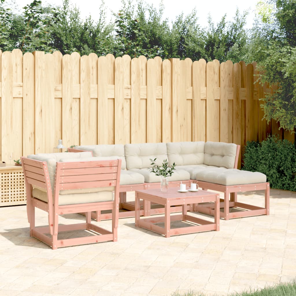 Set Divani Giardino 5 pz con Cuscini Legno Massello di Douglas - homemem39