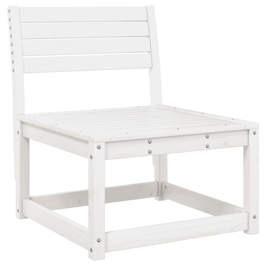 Set Salotto da Giardino 7 pz Bianco in Legno Massello di Pino | homemem39