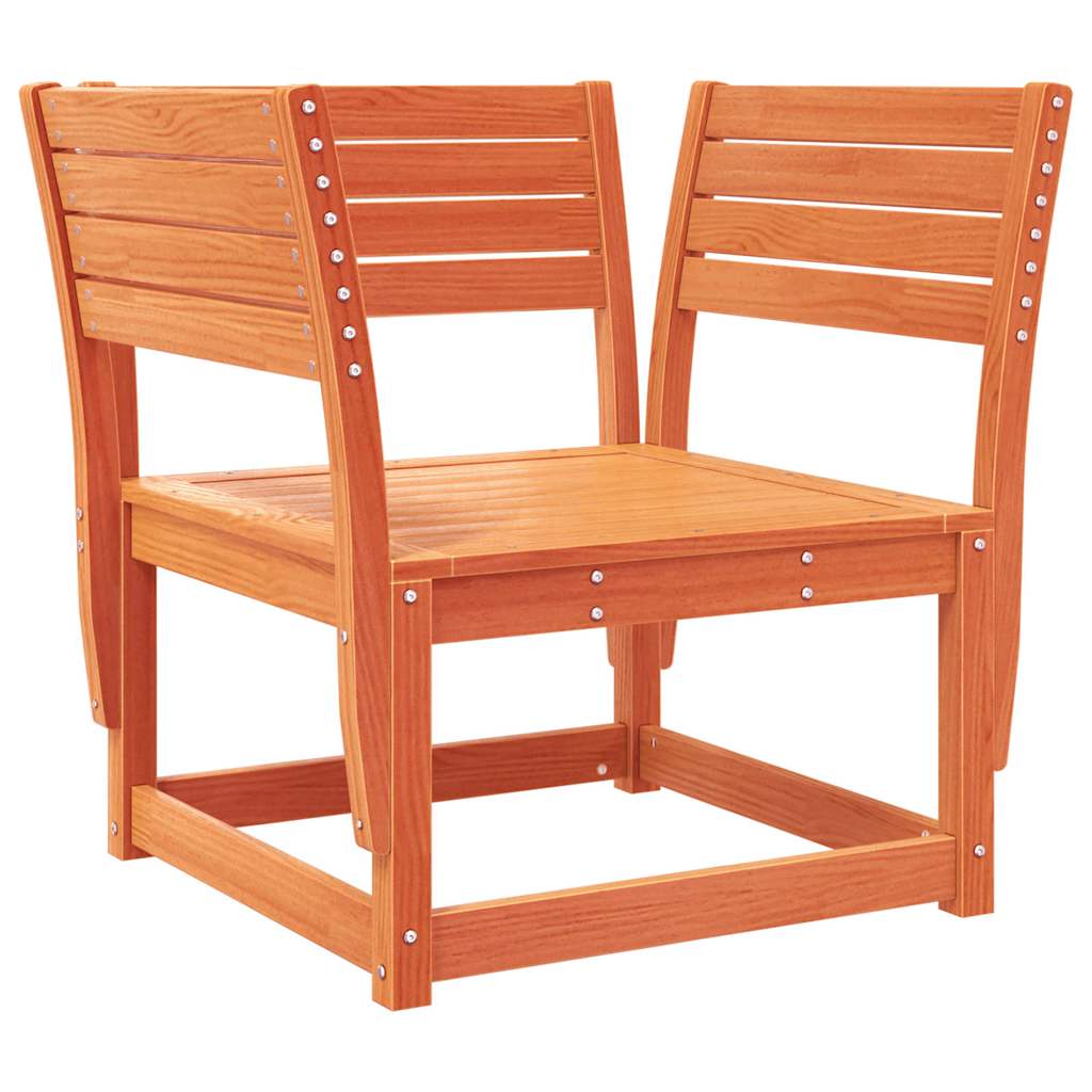 Set Salotto da Giardino 8 pz Marrone Cera Legno Massello Pino | homemem39