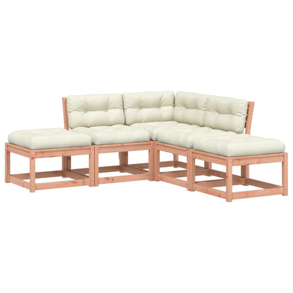Set Divani Giardino 5 pz con Cuscini Legno Massello di Douglas - homemem39