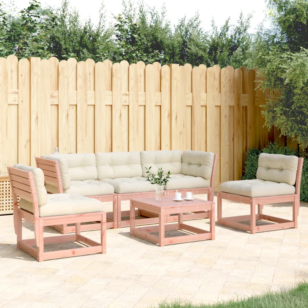 Set Divani Giardino 5 pz con Cuscini Legno Massello di Douglas - homemem39