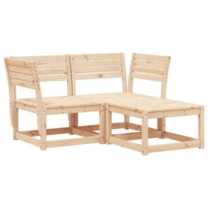 Set Divani da Giardino 3 pz in Legno Massello di Pino | homemem39