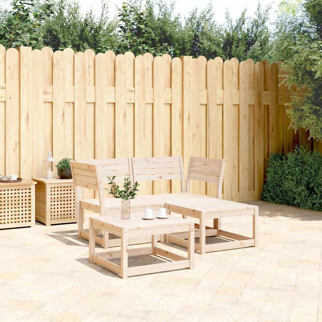 Set Divani da Giardino 3 pz in Legno Massello di Pino | homemem39