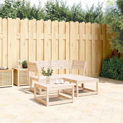 Set Divani da Giardino 3 pz in Legno Massello di Pino | homemem39