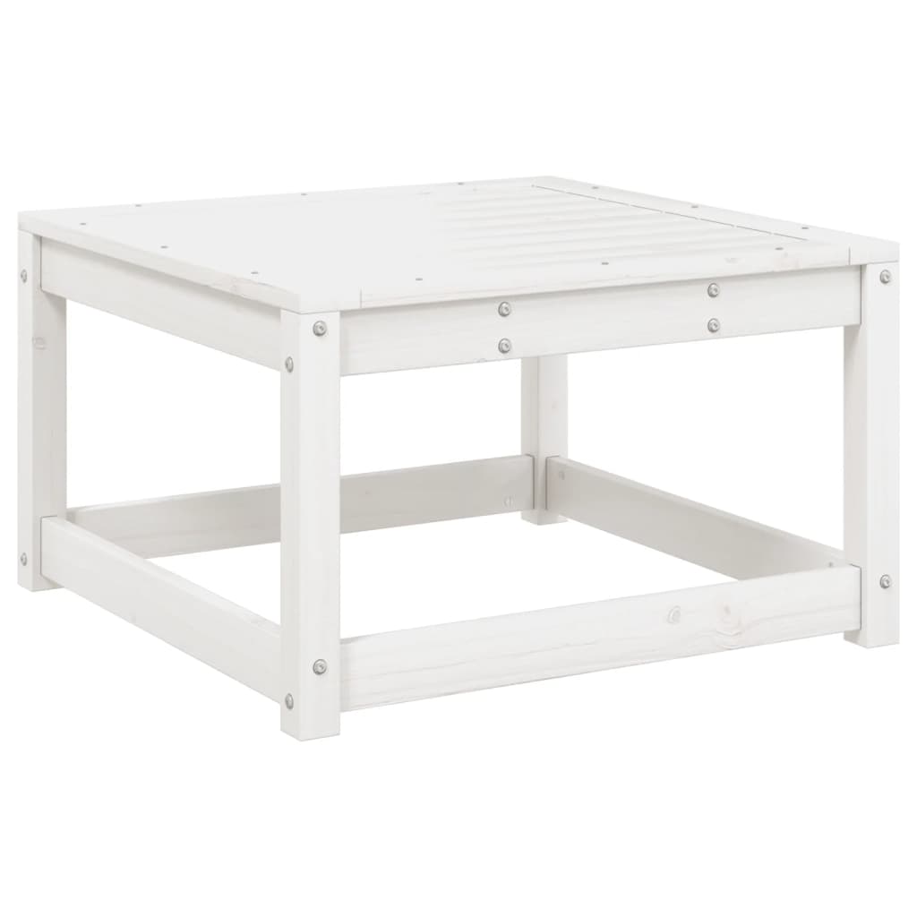 Set Divani da Giardino 3 pz Bianco in Legno Massello di Pino - homemem39