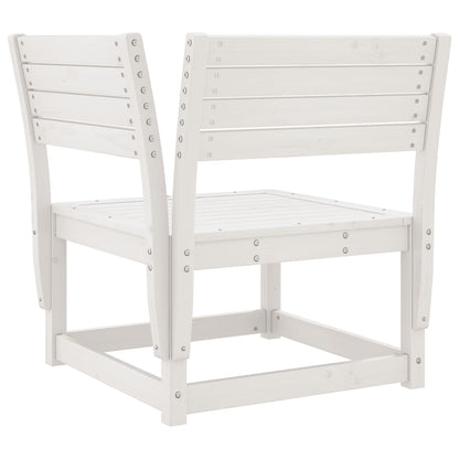 Set Divani da Giardino 3 pz Bianco in Legno Massello di Pino - homemem39