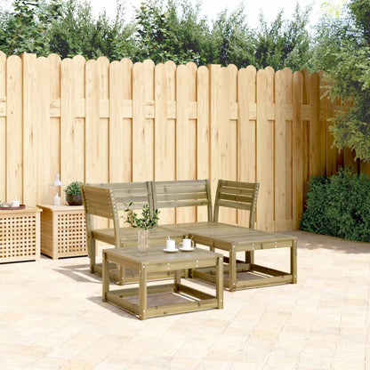 Set Divani da Giardino 3 pz in Legno Impregnato di Pino | homemem39