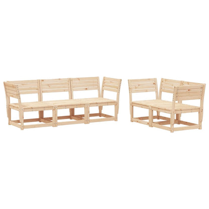 Set Divani da Giardino 5 pz in Legno Massello di Pino - homemem39