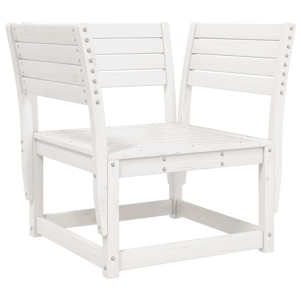 Set Salotto da Giardino 5 pz Bianco in Legno Massello di Pino | homemem39