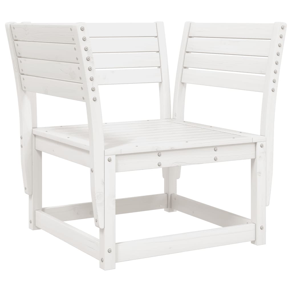 Set Salotto da Giardino 5 pz Bianco in Legno Massello di Pino - homemem39