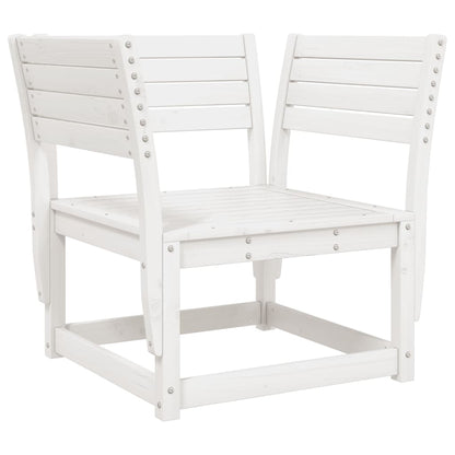 Set Salotto da Giardino 5 pz Bianco in Legno Massello di Pino - homemem39