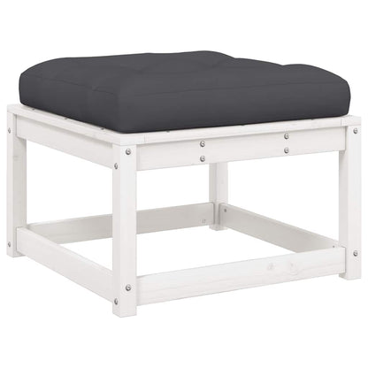 Set Divani Giardino 5pz con Cuscini Bianco Legno Massello Pino | homemem39