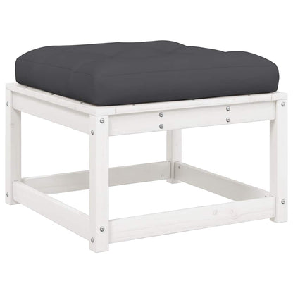 Set Divani Giardino 5pz con Cuscini Bianco Legno Massello Pino | homemem39