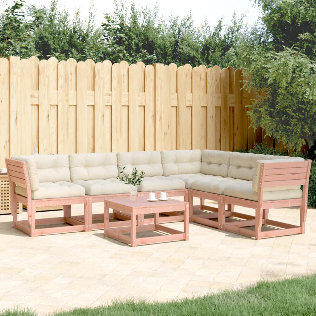 Set Divani Giardino 6 pz con Cuscini Legno Massello di Douglas - homemem39