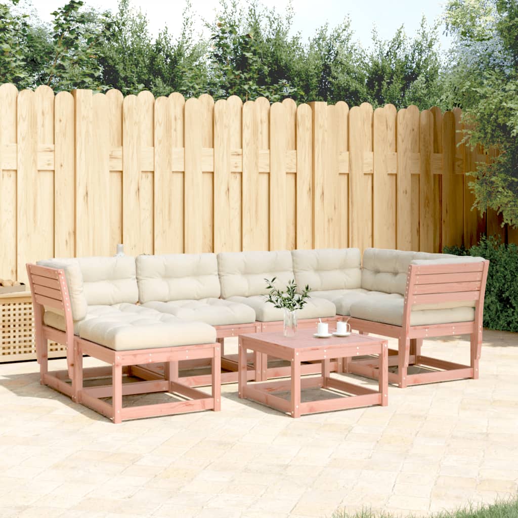 Set Divani Giardino 6 pz con Cuscini Legno Massello di Douglas - homemem39