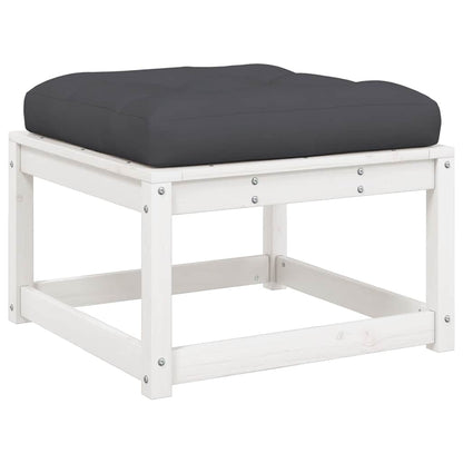 Set Divani Giardino 6pz con Cuscini Bianco Legno Massello Pino | homemem39