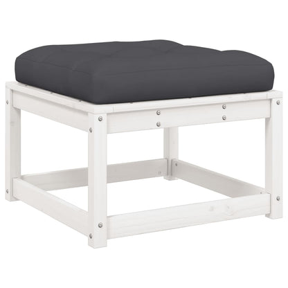 Set Divani Giardino 6pz con Cuscini Bianco Legno Massello Pino - homemem39