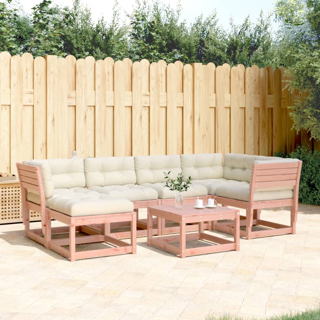 Set Divani Giardino 6 pz con Cuscini Legno Massello di Douglas - homemem39