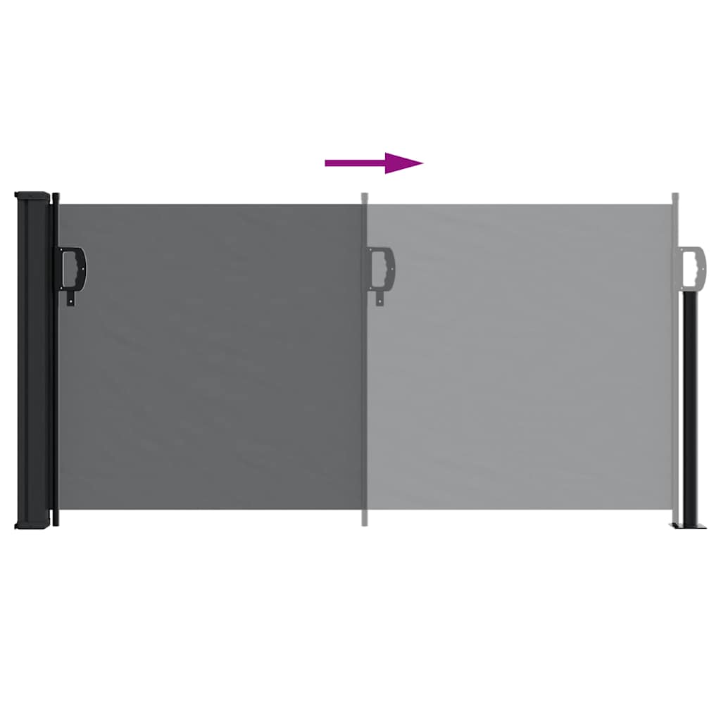 Tenda da Sole Laterale Retrattile Nera 100x300 cm | homemem39