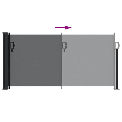 Tenda da Sole Laterale Retrattile Nera 100x300 cm | homemem39