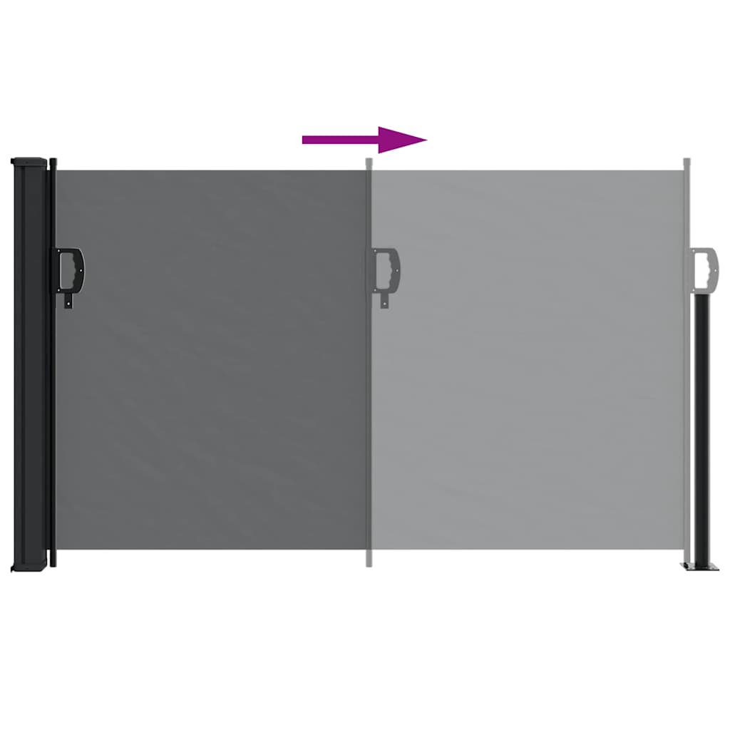 Tenda da Sole Laterale Retrattile Nera 117x300 cm | homemem39