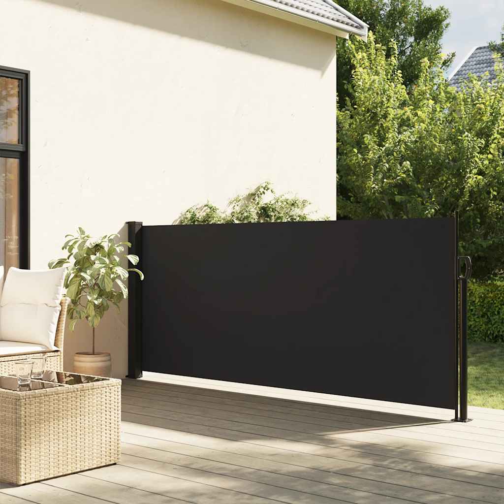 Tenda da Sole Laterale Retrattile Nera 117x300 cm | homemem39