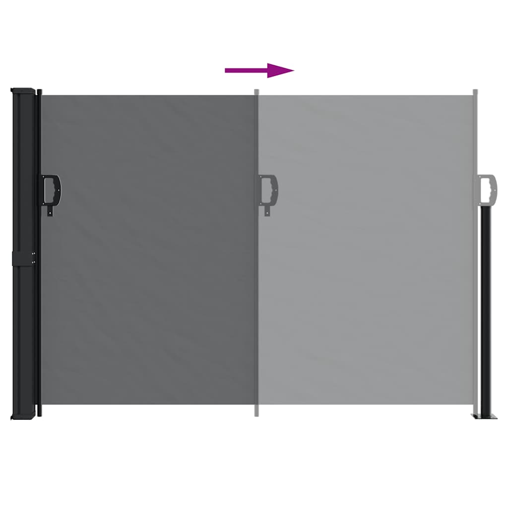 Tenda da Sole Laterale Retrattile Nera 140x300 cm | homemem39