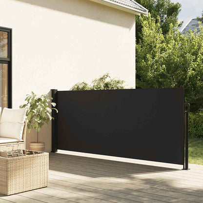 Tenda da Sole Laterale Retrattile Nera 140x300 cm | homemem39