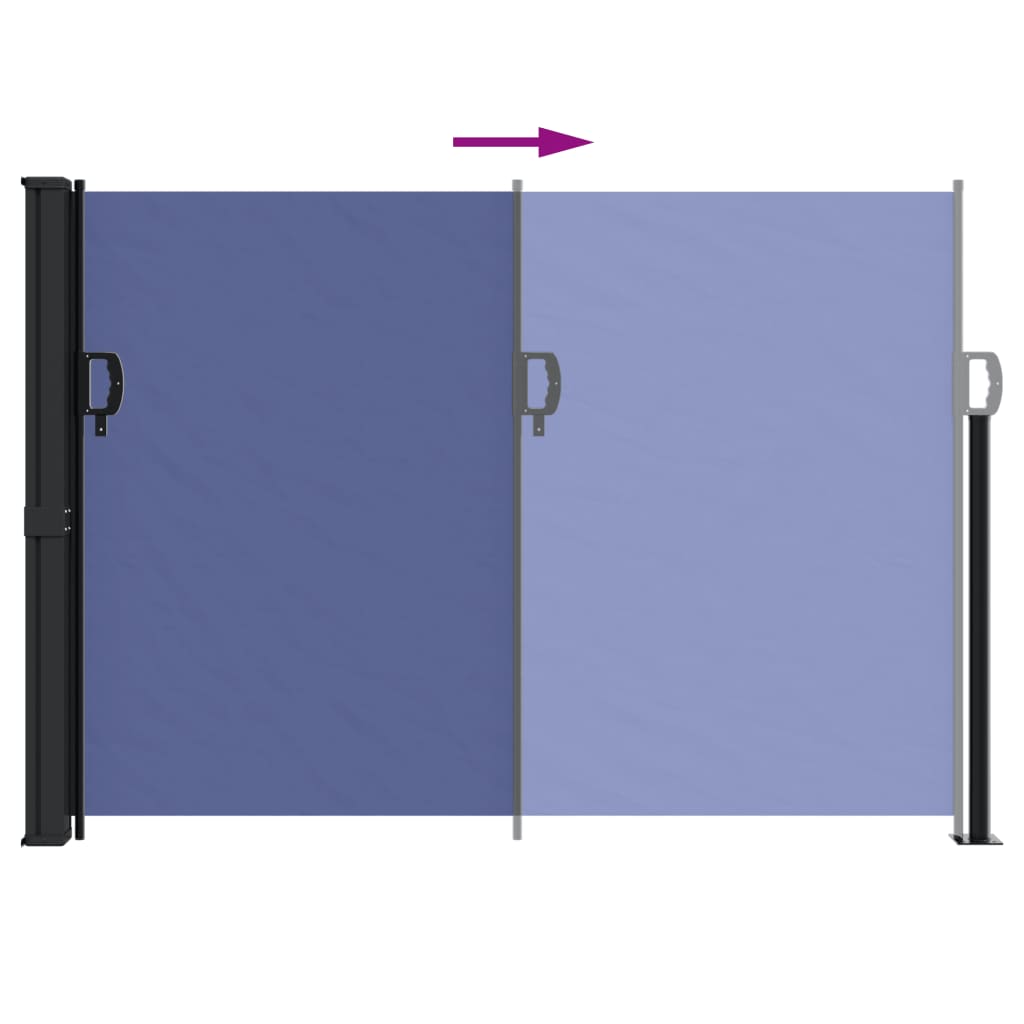 Tenda da Sole Laterale Retrattile Blu 140x300 cm | homemem39