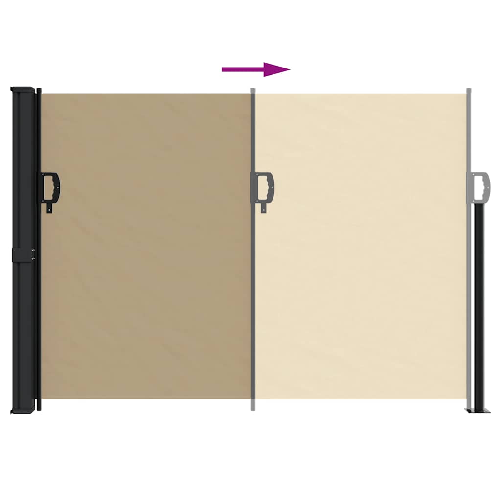 Tenda da Sole Laterale Retrattile Beige 140x300 cm | homemem39
