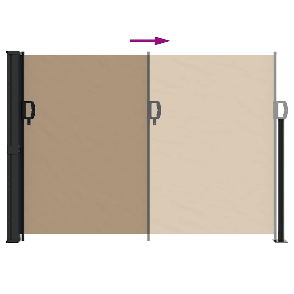 Tenda da Sole Laterale Retrattile Tortora 140x300 cm | homemem39