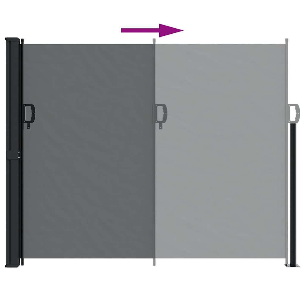 Tenda da Sole Laterale Retrattile Nera 160x300 cm | homemem39