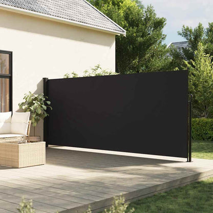 Tenda da Sole Laterale Retrattile Nera 160x300 cm | homemem39