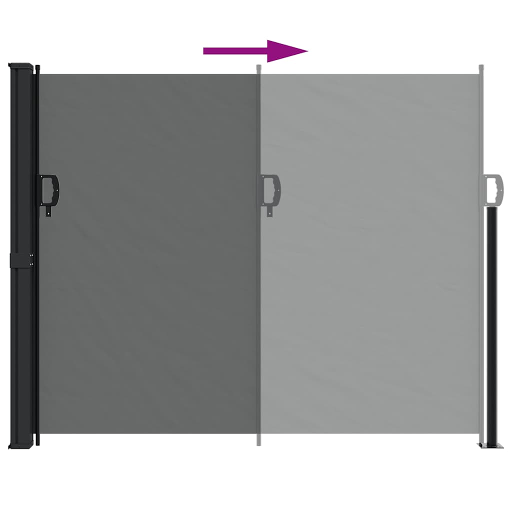 Tenda da sole laterale retrattile antracite 160x300 cm | homemem39