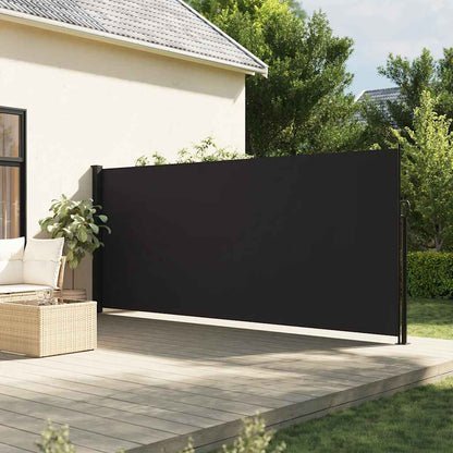 Tenda da Sole Laterale Retrattile Nera 180x300 cm | homemem39