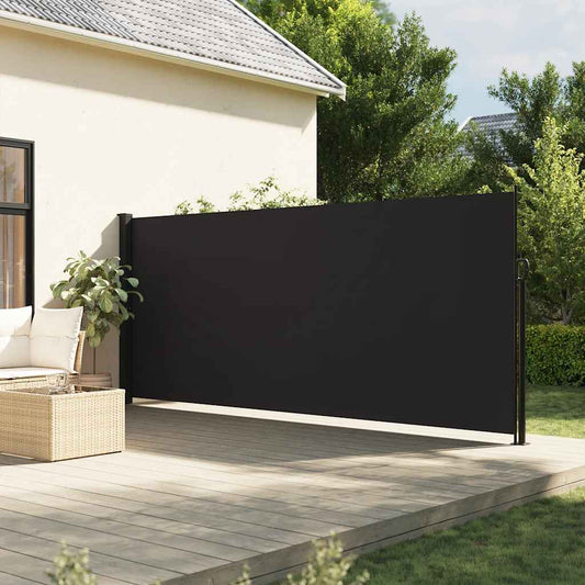 Tenda da Sole Laterale Retrattile Nera 180x300 cm | homemem39