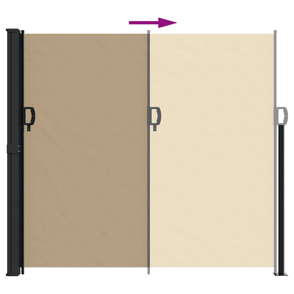 Tenda da Sole Laterale Retrattile Beige 180x300 cm | homemem39