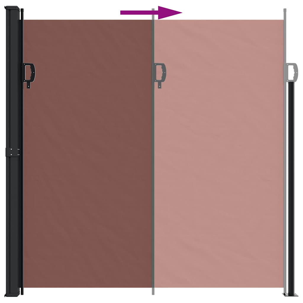 Tenda da Sole Laterale Retrattile Marrone 200x300 cm | homemem39