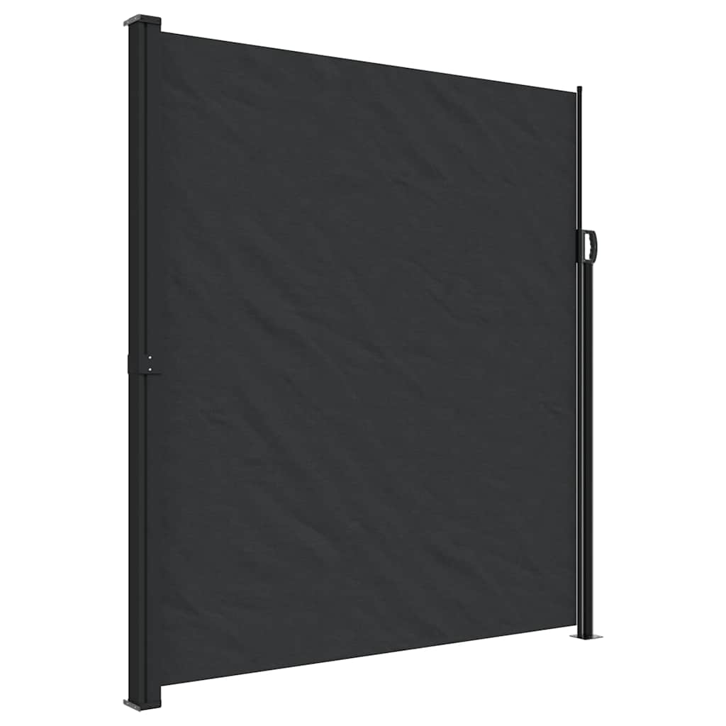 Tenda da Sole Laterale Retrattile Nera 220x300 cm | homemem39