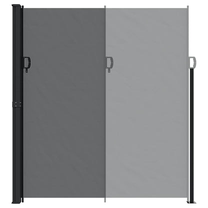 Tenda da Sole Laterale Retrattile Nera 220x300 cm | homemem39