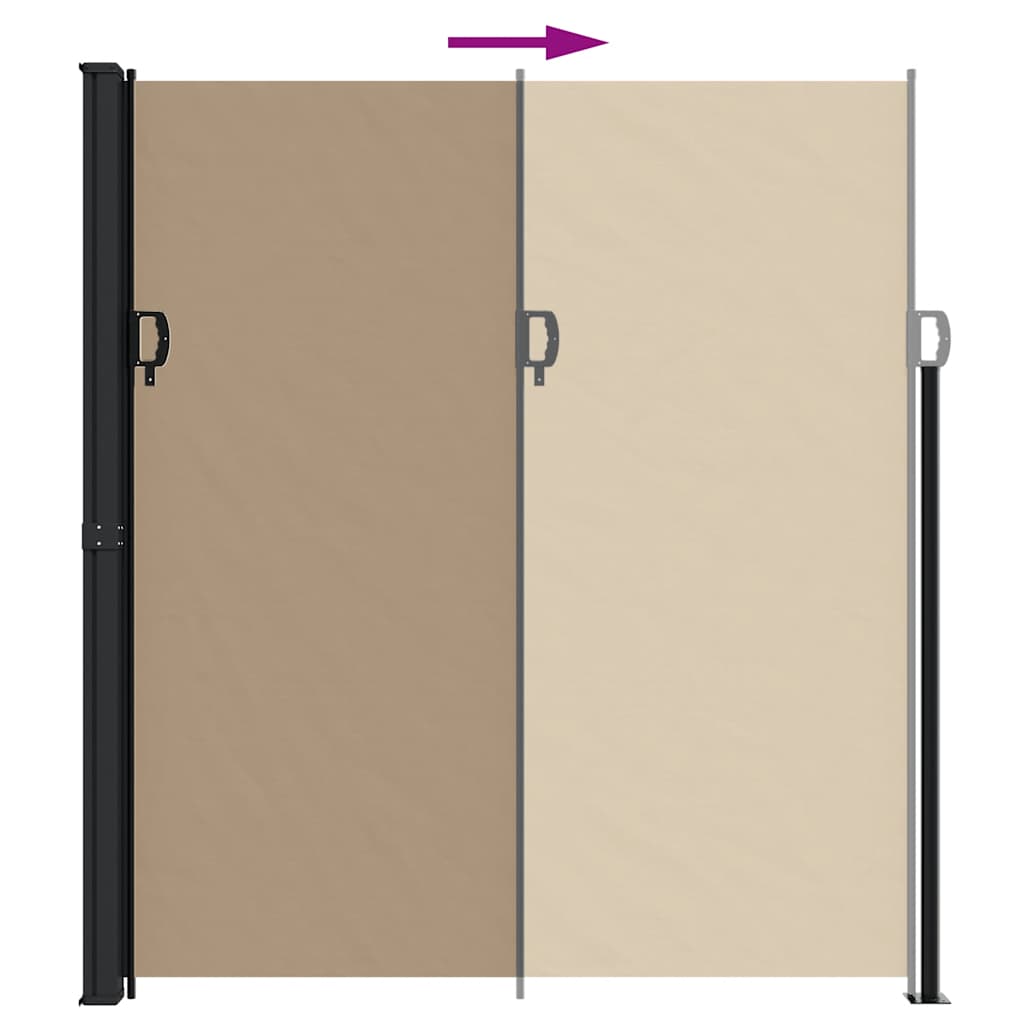 Tenda da Sole Laterale Retrattile Tortora 220x300 cm | homemem39