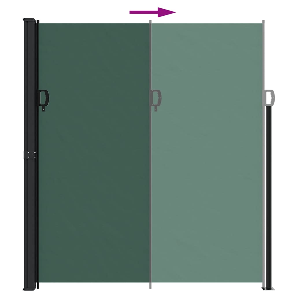 Tenda da Sole Laterale Retrattile Verde Scuro 220x300 cm | homemem39