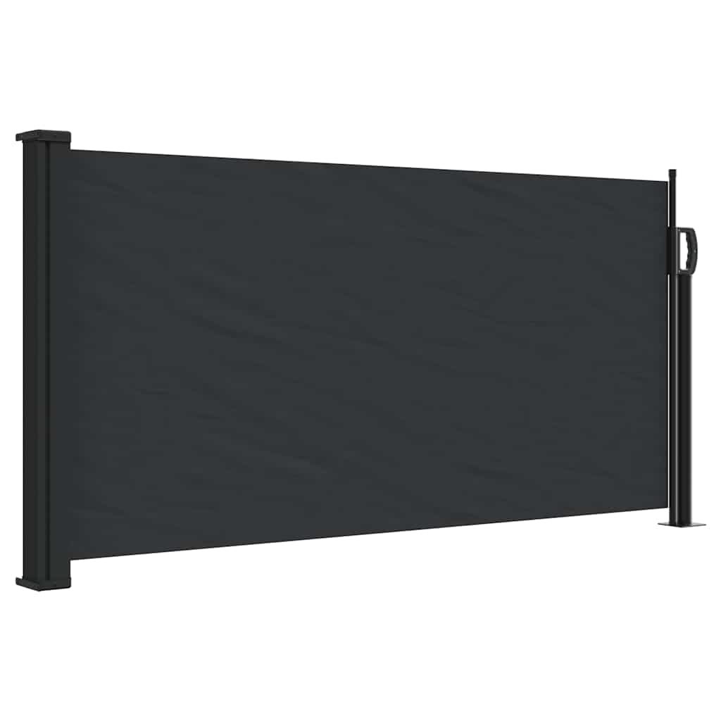 Tenda da Sole Laterale Retrattile Nera 100x500 cm | homemem39