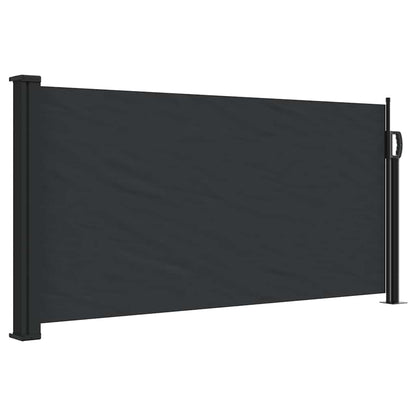 Tenda da Sole Laterale Retrattile Nera 100x500 cm | homemem39