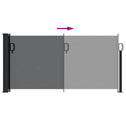Tenda da Sole Laterale Retrattile Nera 100x500 cm | homemem39