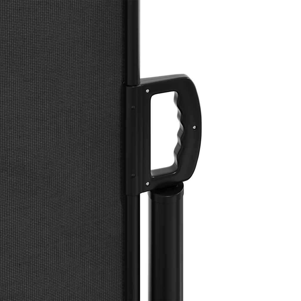 Tenda da Sole Laterale Retrattile Nera 100x500 cm | homemem39