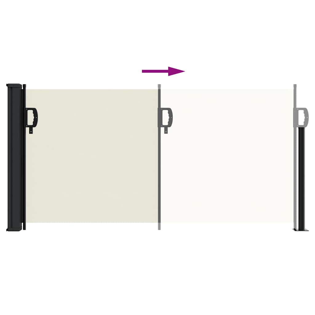 Tenda da Sole Laterale Retrattile Crema 100x500 cm | homemem39