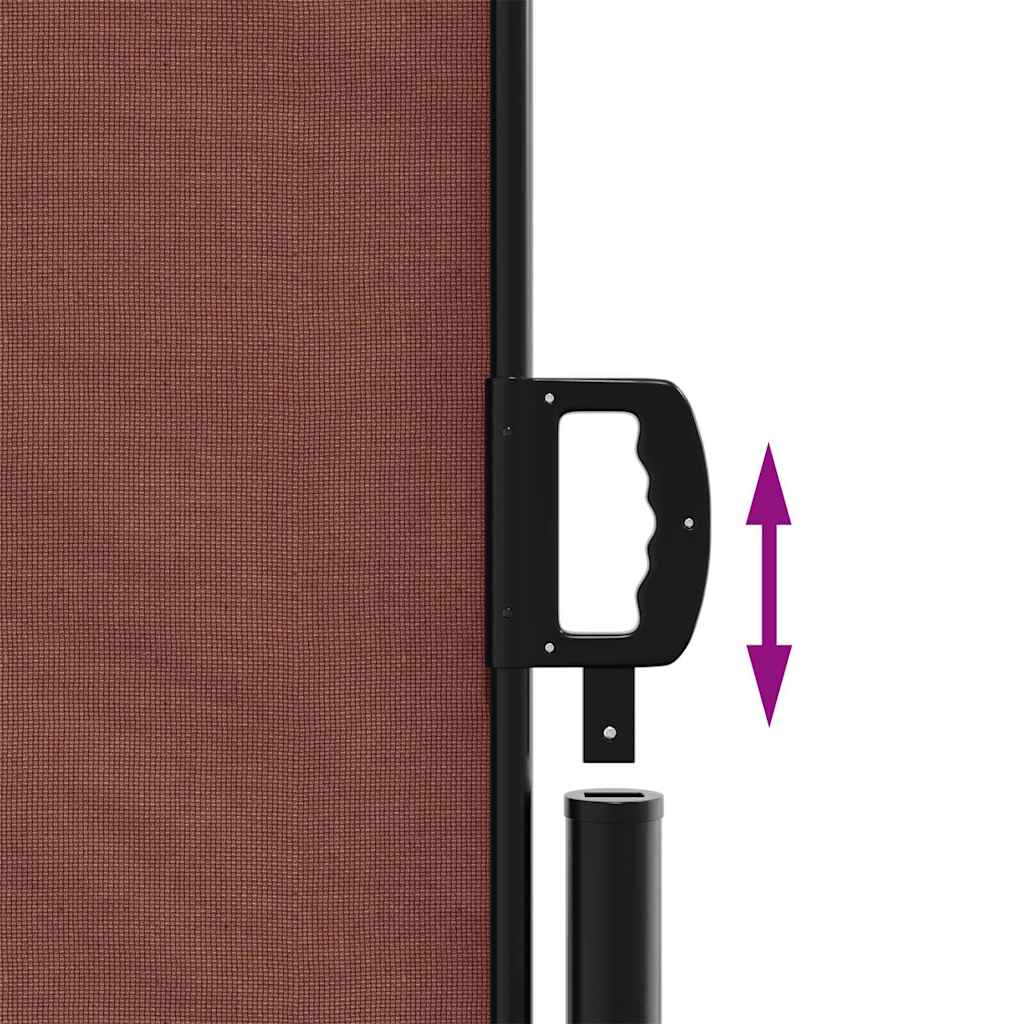 Tenda da Sole Laterale Retrattile Marrone 100x500 cm | homemem39