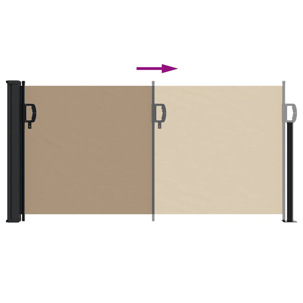 Tenda da Sole Laterale Retrattile Tortora 100x500 cm | homemem39