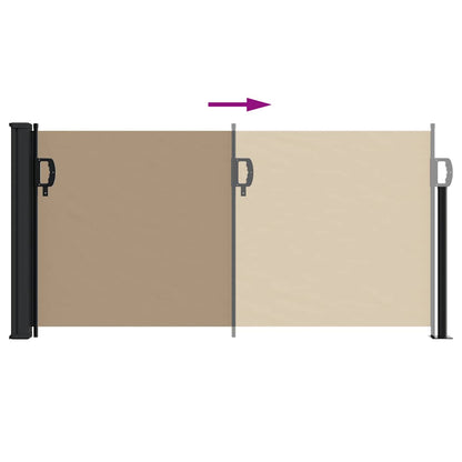 Tenda da Sole Laterale Retrattile Tortora 100x500 cm | homemem39